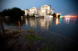 A flooded neighborhood in Virginia Beach, Virginia, after a July 2010 rainstorm dumped a month's worth of water in a 2-hour perioed. (Photo/Morgan Heim)
